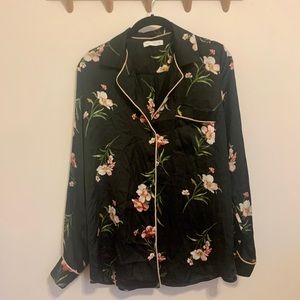 Socialite Silky Pajama Style Shirt